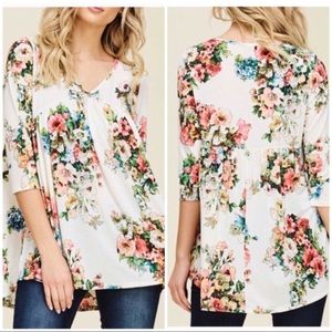 White floral tunic